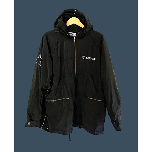 CARL BANKS- DALLAS COWBOYS BLACK MENS PUFFER FULL ZIP-UP JACKET SIZE LARGE - Picture 1 of 8